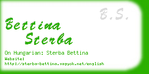 bettina sterba business card